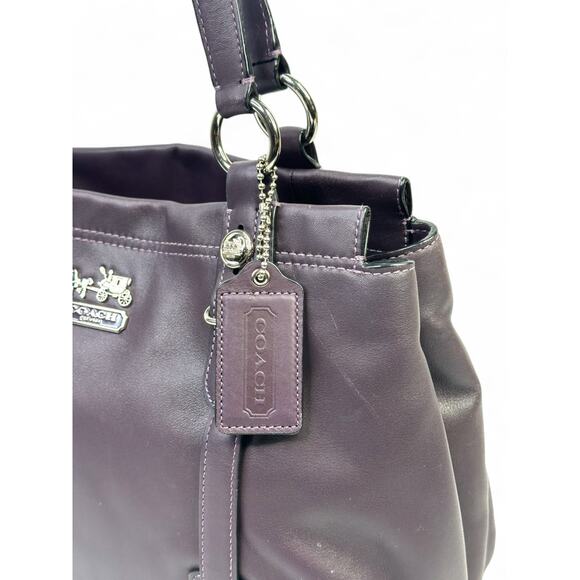 Coach Vintage Madison Mia Plum Purple Leather Tote Bag - Picture 10 of 15